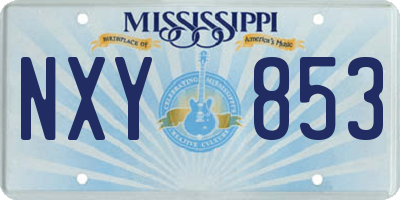 MS license plate NXY853