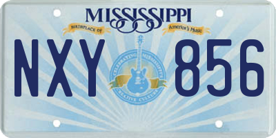 MS license plate NXY856