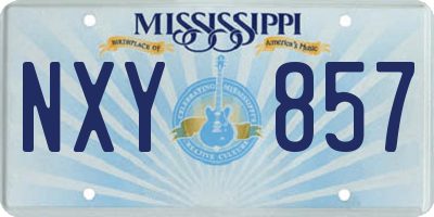 MS license plate NXY857