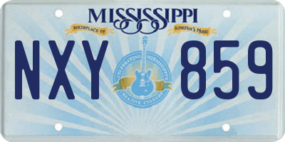 MS license plate NXY859