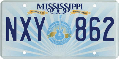 MS license plate NXY862