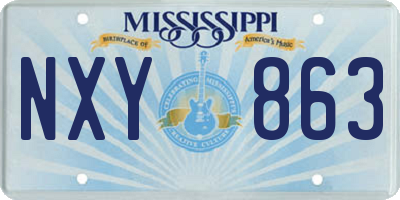 MS license plate NXY863