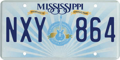 MS license plate NXY864