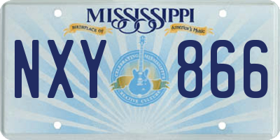 MS license plate NXY866
