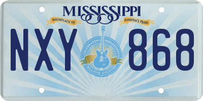 MS license plate NXY868