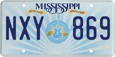 MS license plate NXY869
