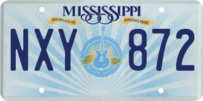 MS license plate NXY872