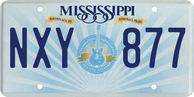 MS license plate NXY877