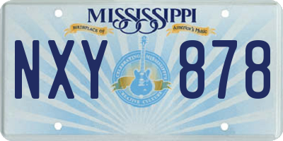 MS license plate NXY878