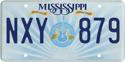 MS license plate NXY879