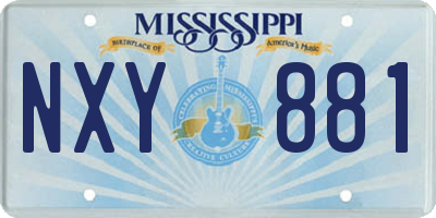 MS license plate NXY881
