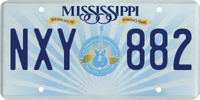 MS license plate NXY882