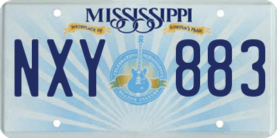 MS license plate NXY883