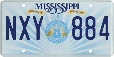 MS license plate NXY884