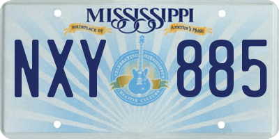 MS license plate NXY885