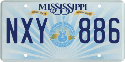 MS license plate NXY886