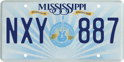 MS license plate NXY887