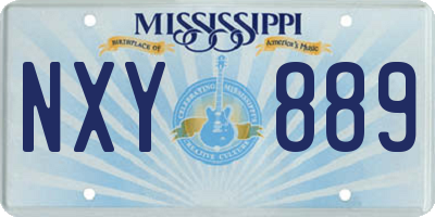 MS license plate NXY889