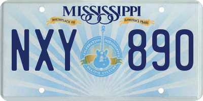 MS license plate NXY890