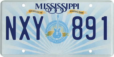 MS license plate NXY891