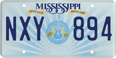 MS license plate NXY894
