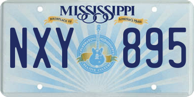 MS license plate NXY895