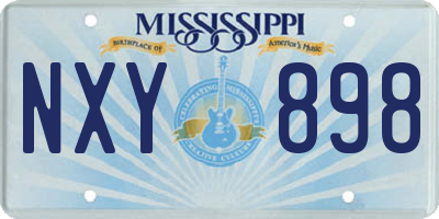 MS license plate NXY898