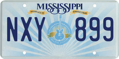 MS license plate NXY899
