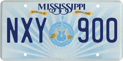 MS license plate NXY900