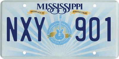 MS license plate NXY901