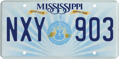 MS license plate NXY903