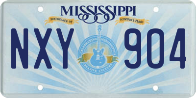 MS license plate NXY904