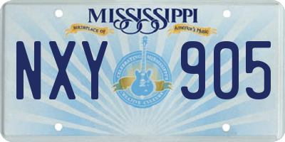 MS license plate NXY905