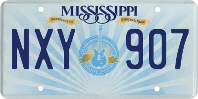 MS license plate NXY907