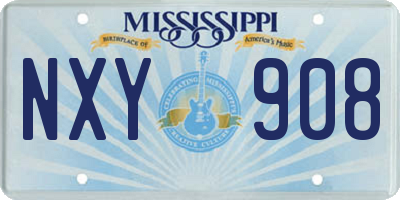 MS license plate NXY908