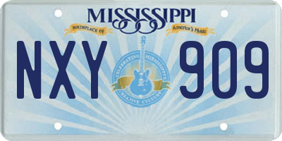 MS license plate NXY909