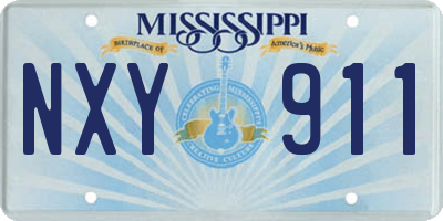 MS license plate NXY911