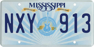 MS license plate NXY913
