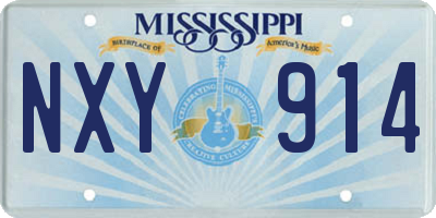 MS license plate NXY914