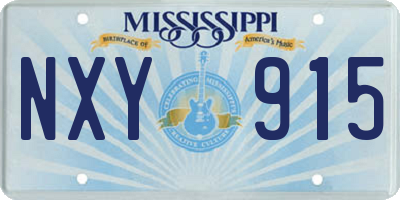 MS license plate NXY915