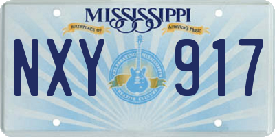 MS license plate NXY917