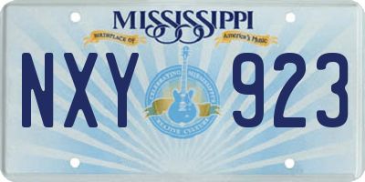 MS license plate NXY923