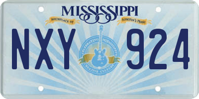 MS license plate NXY924