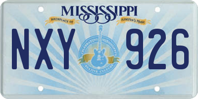 MS license plate NXY926