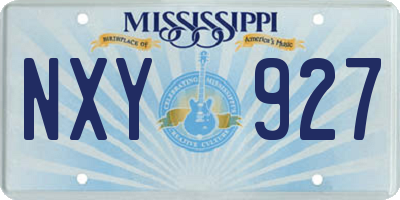 MS license plate NXY927