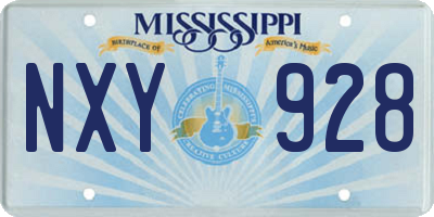 MS license plate NXY928