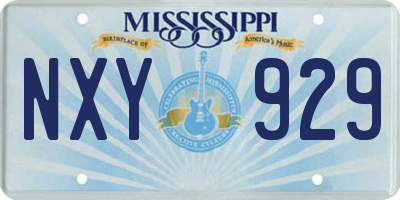 MS license plate NXY929