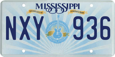MS license plate NXY936