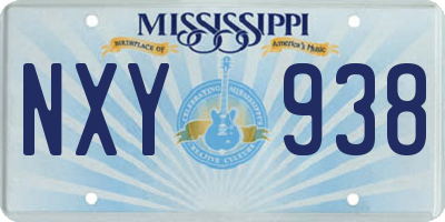MS license plate NXY938