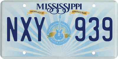 MS license plate NXY939